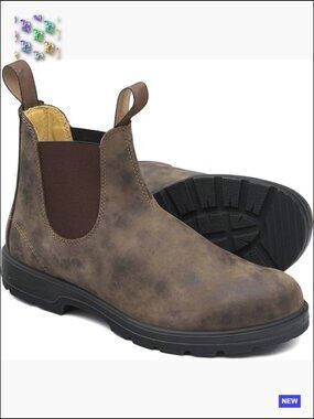 Retro Chunky Platform Chelsea Boots Waterproof Slip-On Non-Slip Walking Comfort